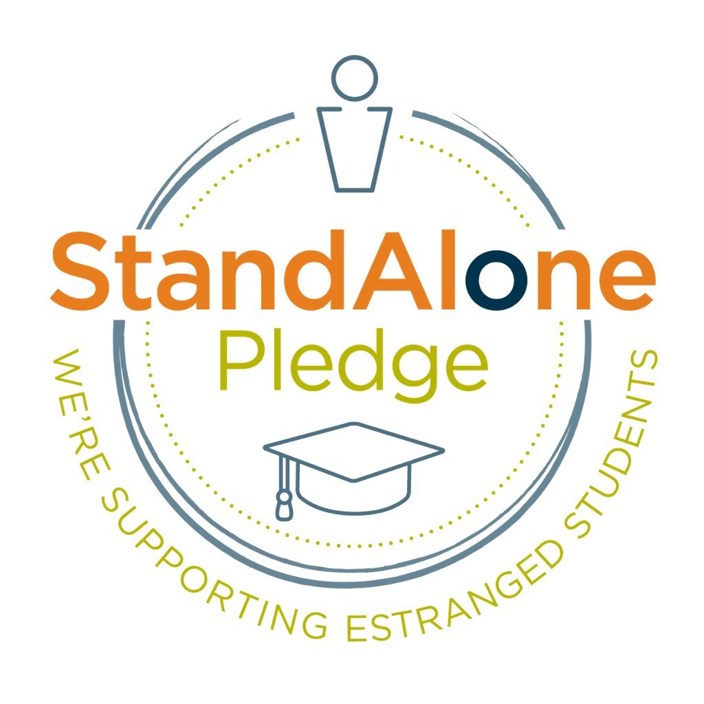 We work with the higher education sector to improve support for estranged students through The Stand Alone Pledge project.
