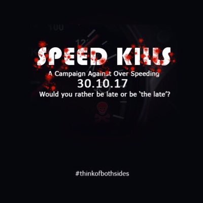 A campaign against overspeeding 🚗💨☠️..Lets get involved as we put a stop to road rip offs and make our roads safer for you and I #speedkills #thinkofbothsides