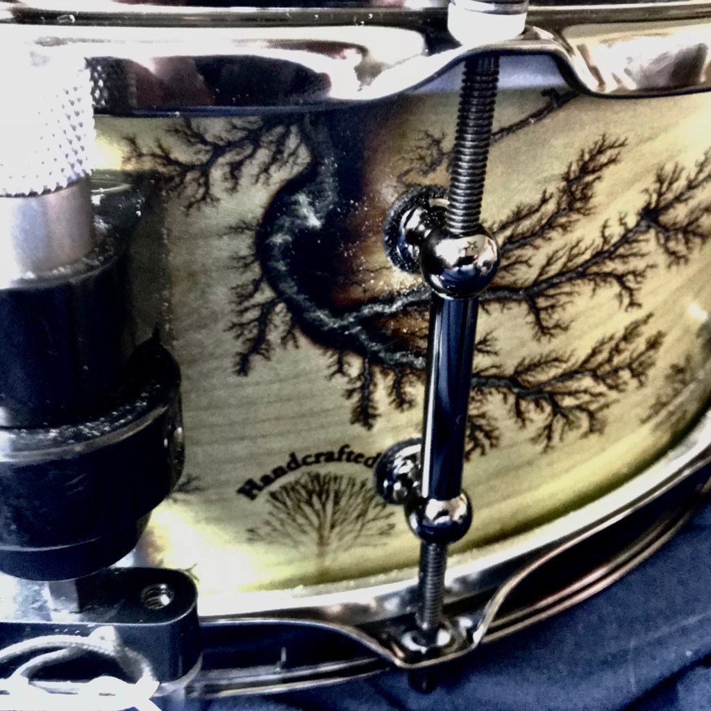 We build the world's most unique drums using Lichtenberg Fractal Woodburning process.