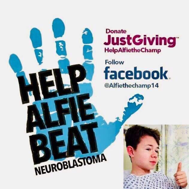 15 year old Alfie has been fighting neuroblastoma since the age of 3 and has since relapsed for the 3rd time. Help us raise 400k to get Alfie better!