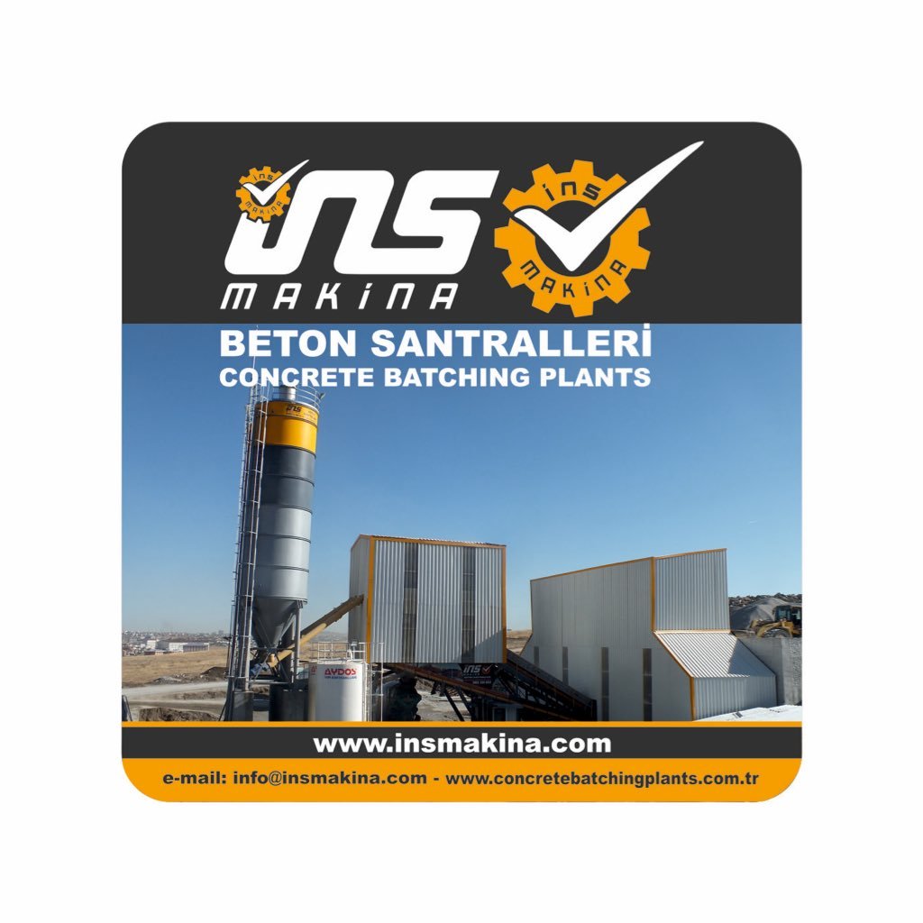 ins makina imalat ltd.sti. Sabit ve mobil Beton Santralleri, eleme yıkama tesisleri,Concrete batching plants,Стационарные и Мобильные Заводы Бетона.