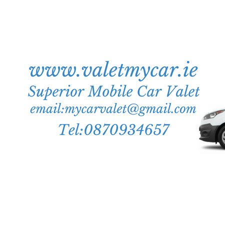 Professional Mobile Car Valet & car Paint Refurbishment Service Covering Dublin & Leinster  
email: mycarvalet@gmail.com
Tel: 0870934657