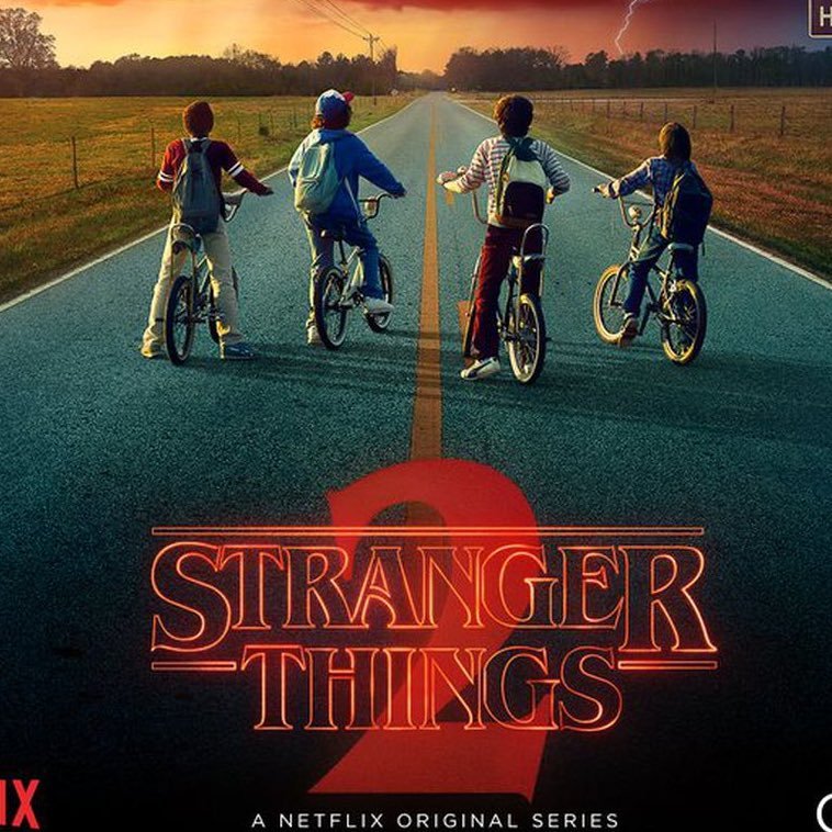 TV show Stranger Things. Watch now on Netflix. Season 2 now available. Season 3 in the works.