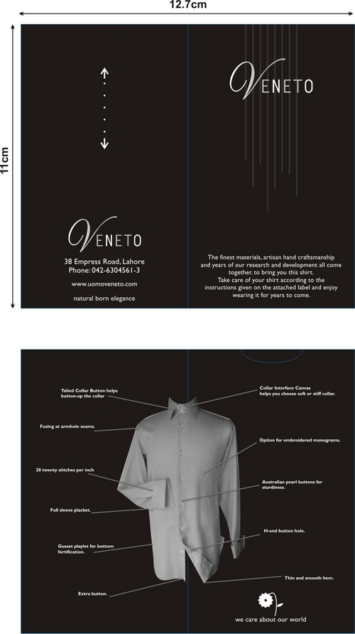 We Launch a Brand VENETO in a paksitan (Dress Shirt, Trouser, Jackets, Suits and Custom) Please contact 0092 300 841 3269 for more detail or distribution