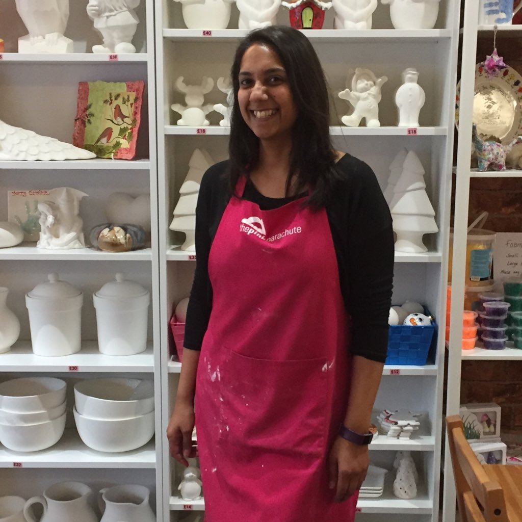 The Pink Parachute is a contemporary pottery painting cafe located in the heart of Hornchurch