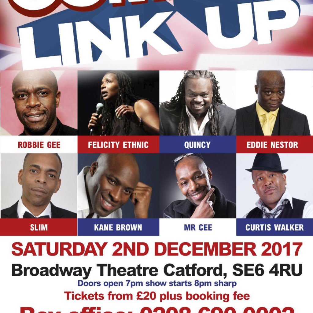 Love comedy don't miss our pre #Xmas cracker. Old Skool special, Slim, Curtis Walker, Kane Brown, Felicty Ethnic & Mr Cee!Tickets Call 07956 398 530