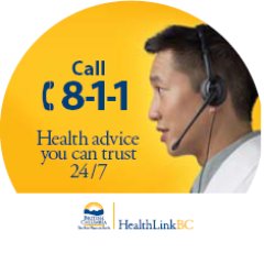 Call 8-1-1 toll-free to speak with a registered nurse, registered dietitian, qualified exercise professional, or pharmacist. Call 9-1-1 for emergencies.