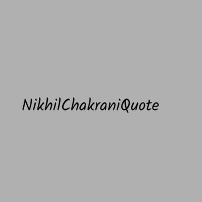 my official account @Nikhilchakrani