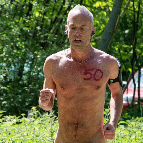 Men Running Nude 59