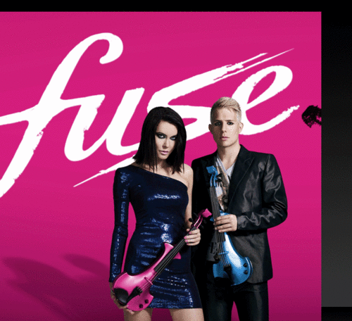 FUSE are electric rock violinists Linzi Stoppard and Ben Lee. Innovation, originality, no classical cross-over cliches. Their album is out now on Edel Records.