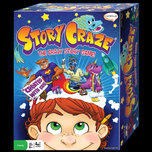 Random PEOPLE, PLACES, & THINGS cards are provided to make up crazy stories! Fun for families & kids 6+. Rated top 2018 game by Wonder Works Toys!