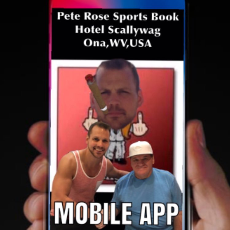 World Famous Pete Rose Sports Book located inside the only 12⭐️Hotel/Casino on 🌎 @hotelscallywag in Ona,WV,USA