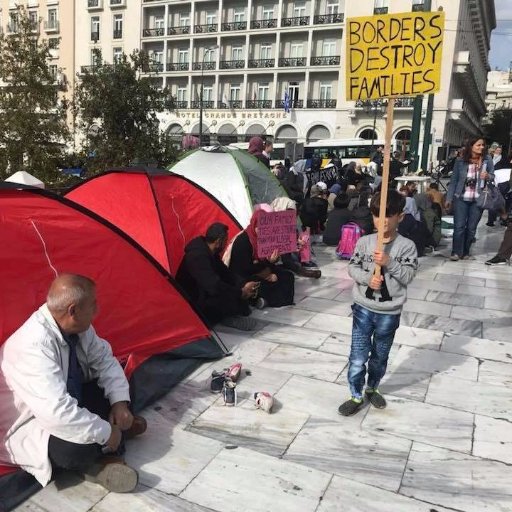 Hunger Strike of refugees from different camps in Attica demanding family reunification.

Read More: https://t.co/2QlGgXik4j