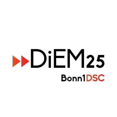 Local @DiEM_25 group in Bonn. Lokalgruppe von @DiEM_25 in Bonn. Grupo local del @DiEM_25 en Bonn.
Mail: bonn1dsc@de.diem25.org
