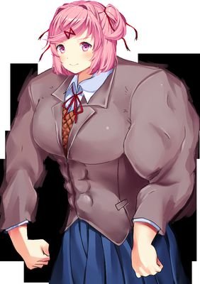 A Rougher, less Sincere Natsuki. I work out everyday striving to beat my Papa! I will never give up and succumb to the depression the literature club suffered!