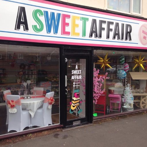 shop in rugeley selling a large range of sweets, slush & balloons for all ages, also providing venue decor, sweet carts,candyfloss & more for all event