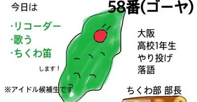 AKB48グループドラフト会議候補生
エントリーNo,58 安倍若菜ちゃん(ゴーヤちゃん)を応援