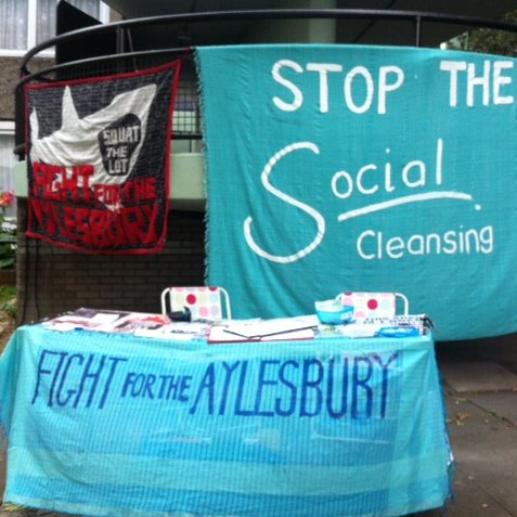 Fighting against social cleansing of the Aylesbury Estate in South London. Occupation and direct action. Tenants and squatters together.