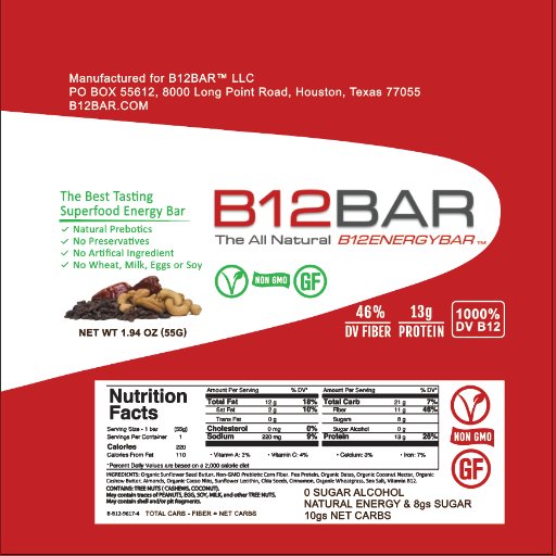 The world's best tasting Natural, Super-food Energy Bar. 🌱 #B12BAR #B12EnergyBar