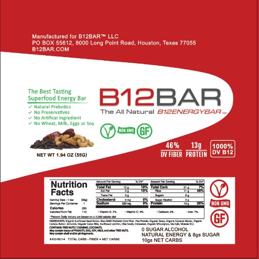 The world's best tasting Natural, Super-food Energy Bar. 🌱  #B12BAR #B12EnergyBar