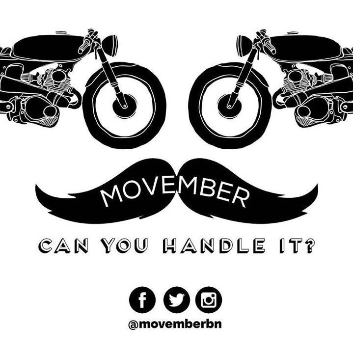 Brunei's Movember Contingent. Movember is a moustache growing charity event held during November each year that raises funds and awareness for men's health