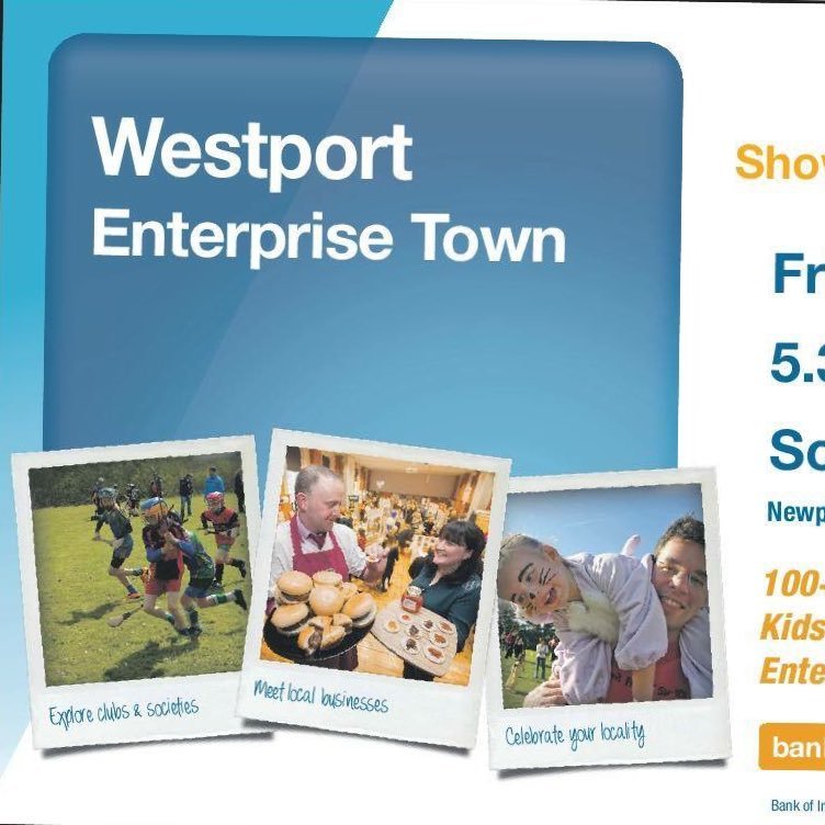 Westport Enterprise Town is a community Expo for businesses, sports clubs & community groups.Taking place in Scoil Phadraig on the 24 November.