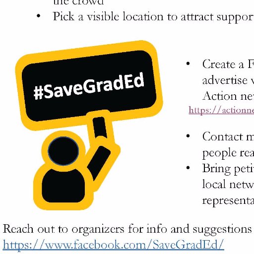 savegraded's profile picture. We are grad students organizing to #SaveGradEd from the #GOPTaxPlan. Planning demonstrations on Nov 29! https://t.co/Cma40z4RFE