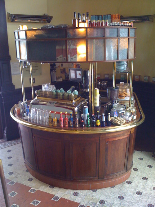 Espresso bar tucked into the nook of the Old Bank Arcade