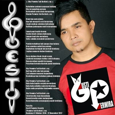Vocalist @SOLVSI
|Perwira Tak Berbint☆ng|
SOLVSI = SOLUSI : SOLO + GUSTI |GOESTY|
https://t.co/uV4ugMU6nA
☆
https://t.co/0i94AlEw0r