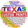 TXCustomPrints's profile picture. Printer, Decorator & Distributor of Promotional Items, Gifts & Souvenirs. Rhinestones, Vinyl Graphics, Screen Printing, Foil Stamping, Wire/Coil/Comb Binding.