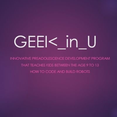 Section 18A approved Pre-adolescent development program that teaches kids how to code and build robots🤓.   info@geekinu.org Contact: 0825245522 https://t.co/lE7DYx92ZL