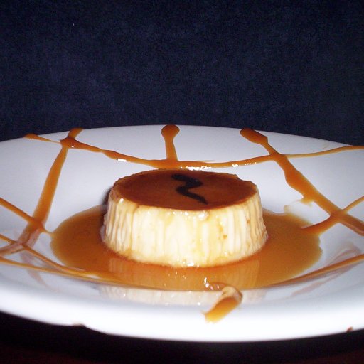 Natural flan with organic ingredients