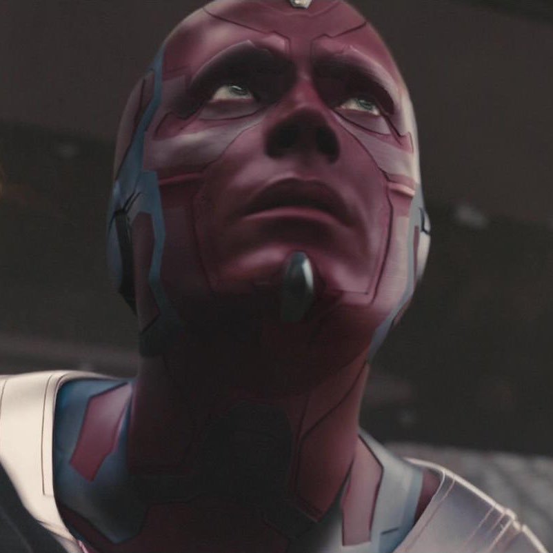 “It is true I don’t know much about humans—”【 ↳ M I N D ↰ 】Stone ”—But wanda is very special.” #ScarletVision #TeamIronMan #IW