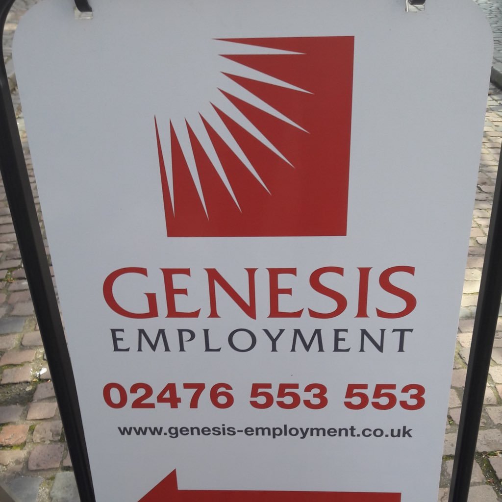 GenesisJobs's profile picture. We are Coventry's leading Employment and Recruitment Agency, supplying Temporary and Permanent workers to all sectors of the labour market.