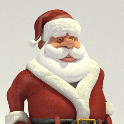 Original #3d #ToonSanta Santa Claus for #Poser3d & #DAZStudio