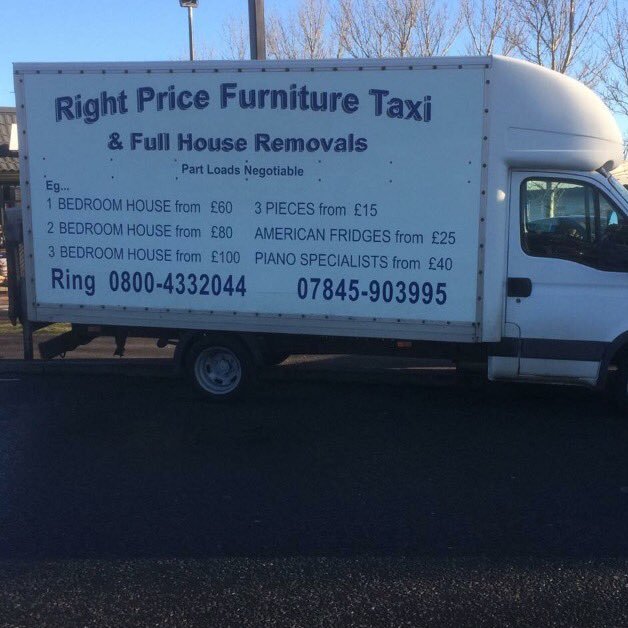 Right Price Removals- Don't move a thing without giving us a ring- 08004332044 or 07908 136689