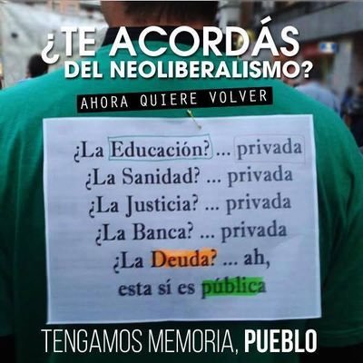 Comunicador Social,docente universitario,progresista, regresamos al país del pasado.