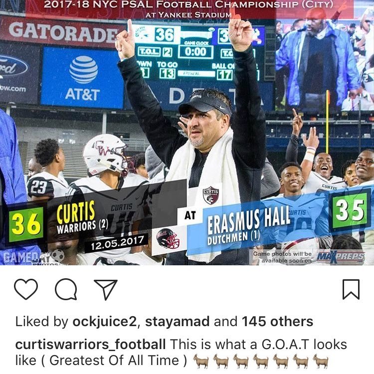 Husband, Dad of 2, BostonU Grad, Asst. Principal, Warrior Head Football Coach 🏈 PSAL Champions 🏈#Curtishas7 🏆🏆🏆🏆🏆🏆🏆 all opinions are my own.