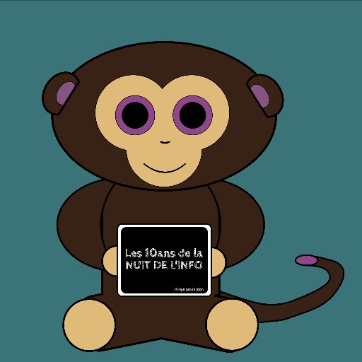 Accompagnés de Kibord 🐵, nous relèverons tous les défis pour les #10ans de la #nuitinfo