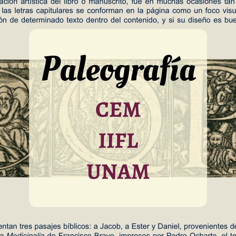 Cuenta oficial del Proyecto de Paleografia #UNAM #IIFL #CEM