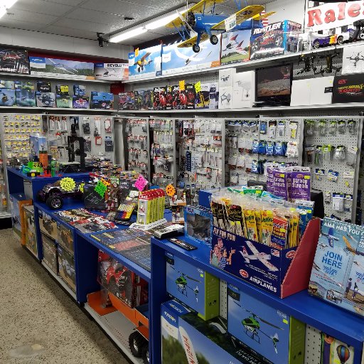 Raleigh Hobby
        4505 Fayetteville Road Raleigh NC. 919-772-1211.
We carry: Traxxas, Eflite, Blade, Parkzone, HobbyZone, Flyzone, Hangar9 and more!
