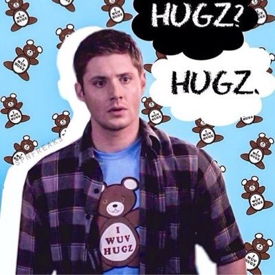 Hi! I'm Dean Winchester and I like want to held, give kisses to my Daddy, and play wif my teddy. And I wov hugs! /Little!Dean/ /SV/
