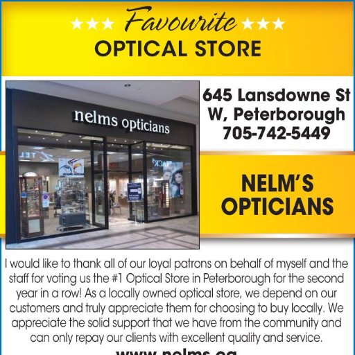 Nelms Opticians is a full service retail in Lansdowne Place Mall. 2 Independent Optometrists to evaluate your eye health.Latest frames, contacts, sunglasses