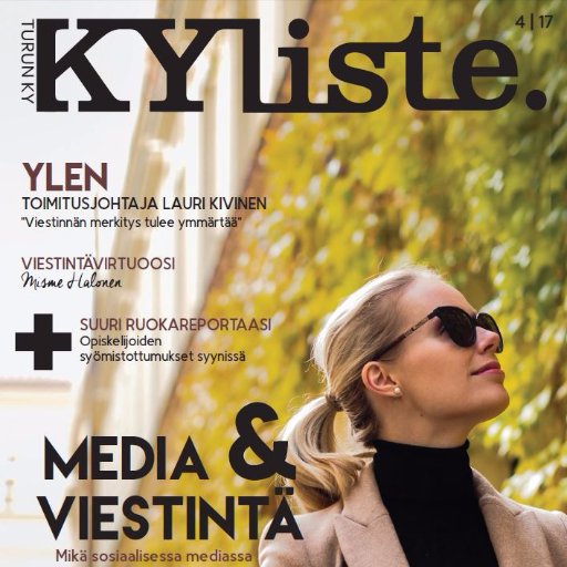 KYliste's profile picture. KYliste on Turun kauppatieteiden ylioppilaiden printtilehti. Päätoimittajana toimii Lisette Jaakola. 
Toimituksen tavoittaa sähköpostitse kyliste@tuky.fi