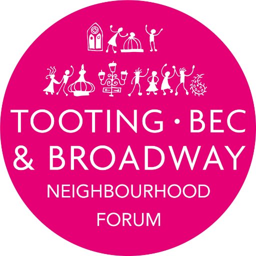 Tooting Forum to help make sure the voice of local people is heard in planning decisions in our area. All welcome. tootingbbneigbourhood@gmail.com