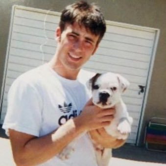 young chris with a dog, you’re welcome