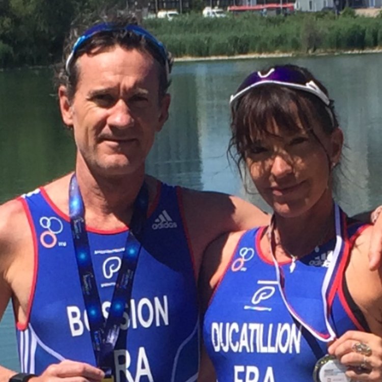 couple de triathlètes internationaux
Fabrice : Vice-Champion du monde 2017