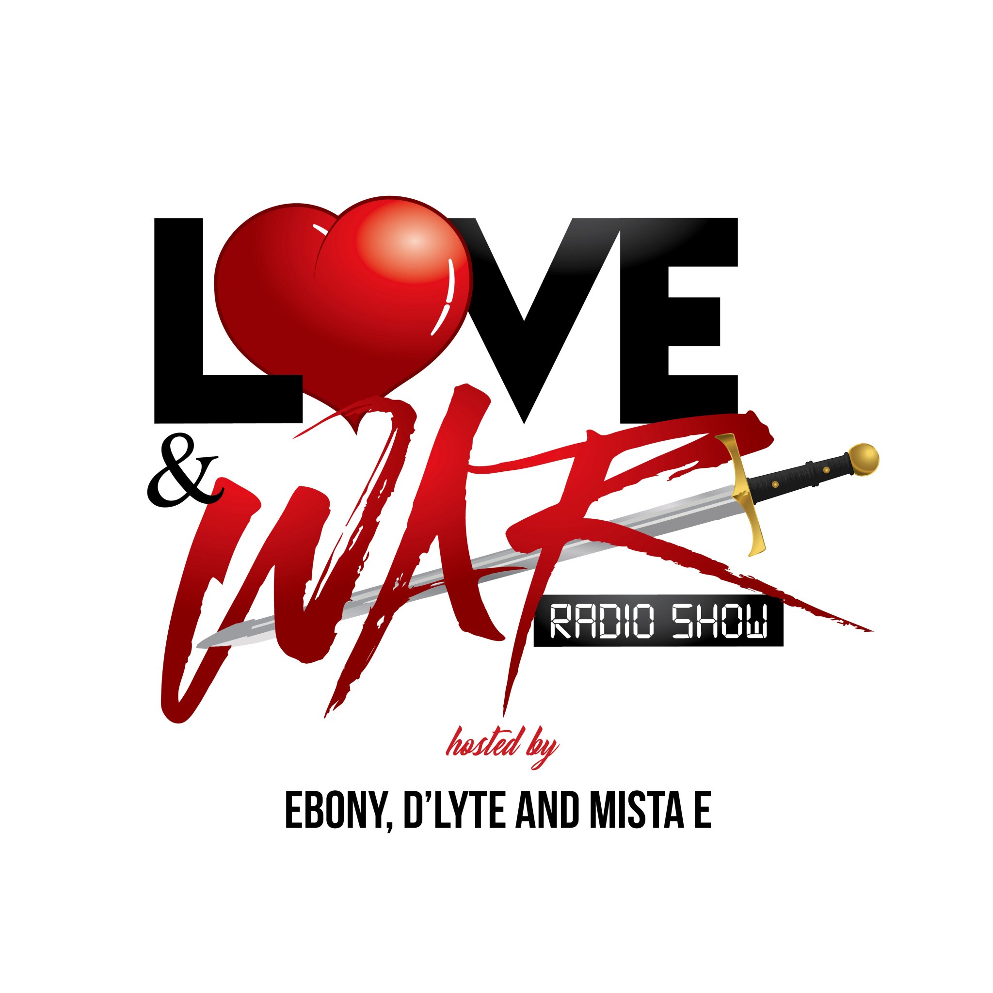 Love and War Radio is a raw relationship talk show from a male and  female perspective hosted by Ebony and D'Lyte and  music/film producer, Mista E #loveandwar