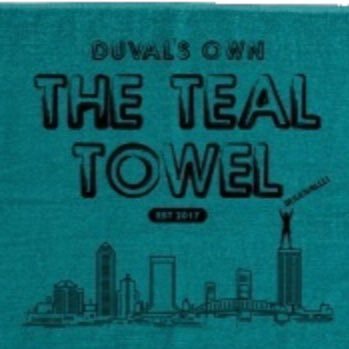 Put your towels up in the air for the Jags & color the town teal! 20% of all proceeds go to the Tom Coughlin Jay Fund. #jags #duval #dtwd #sacksonville