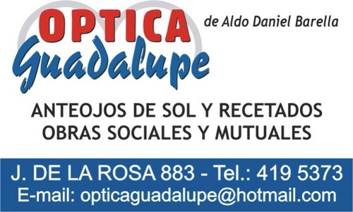 SU CONSULTA NO NOS MOLESTA...PORQUE EN OPTICA GUADALUPE...LO IMPORTANTE SON SUS OJOS...www.opticaguadalupe.com.ar